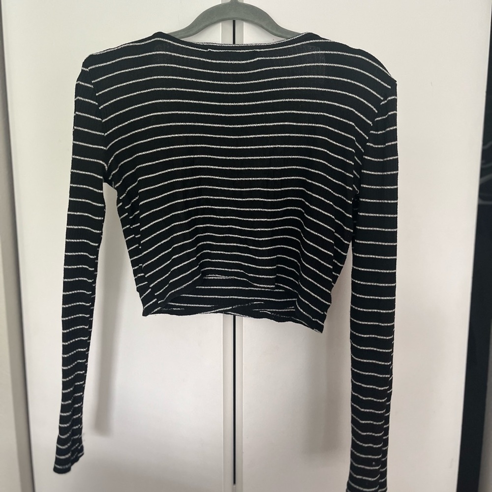Cropped Stripped Shirt